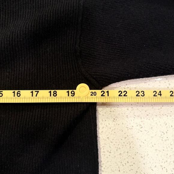 Free People Black Oversized Turtleneck Sweater XS Slouchy Pullover Fall Winter - Picture 6 of 6